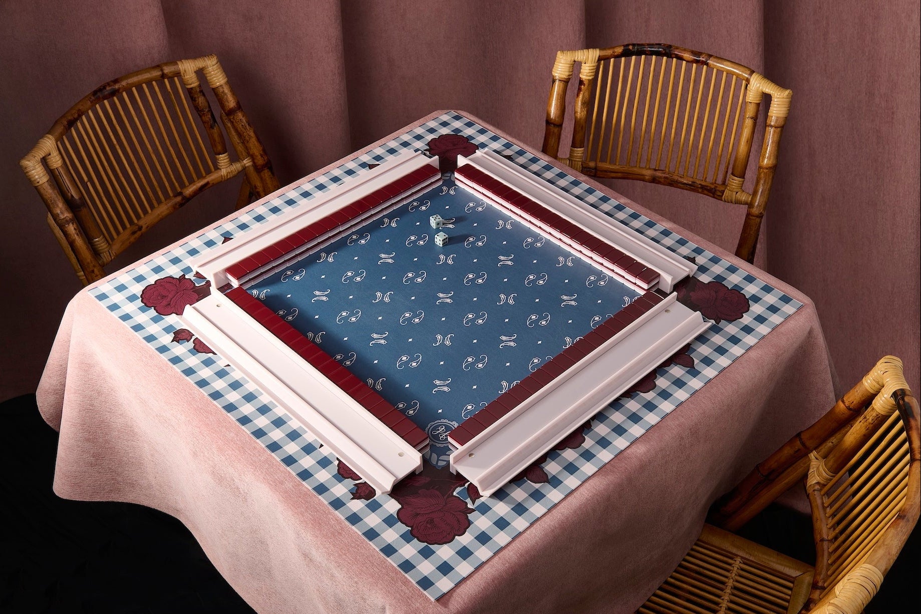 Gingham Rose Mat