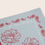 Bleu Paisley Mat